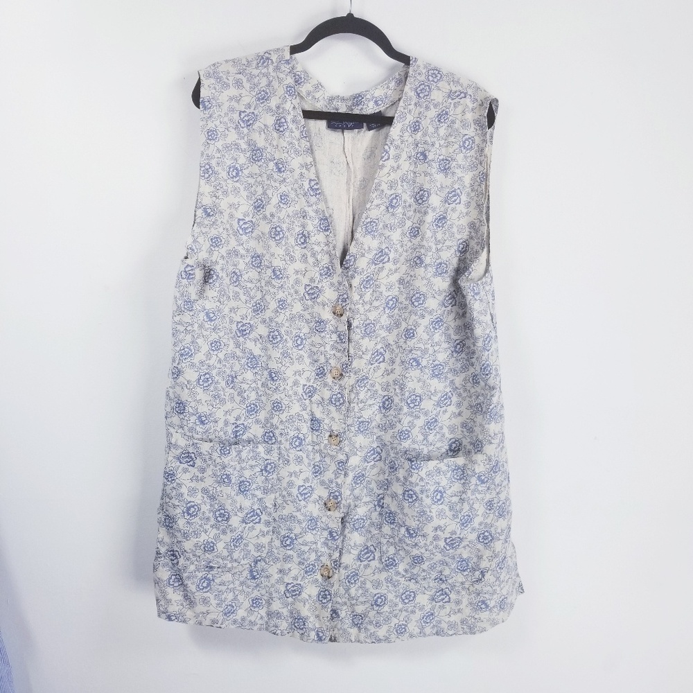Kim Roger's sport sleeveless button down vest 2X